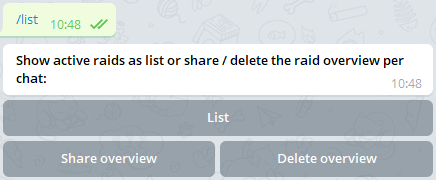 Command: /list