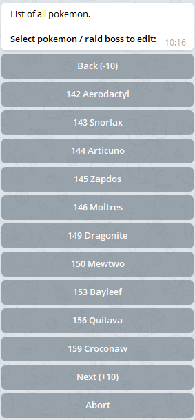 Command: /pokedex