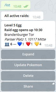 Command: /list