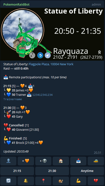 Example raid poll with picture mode